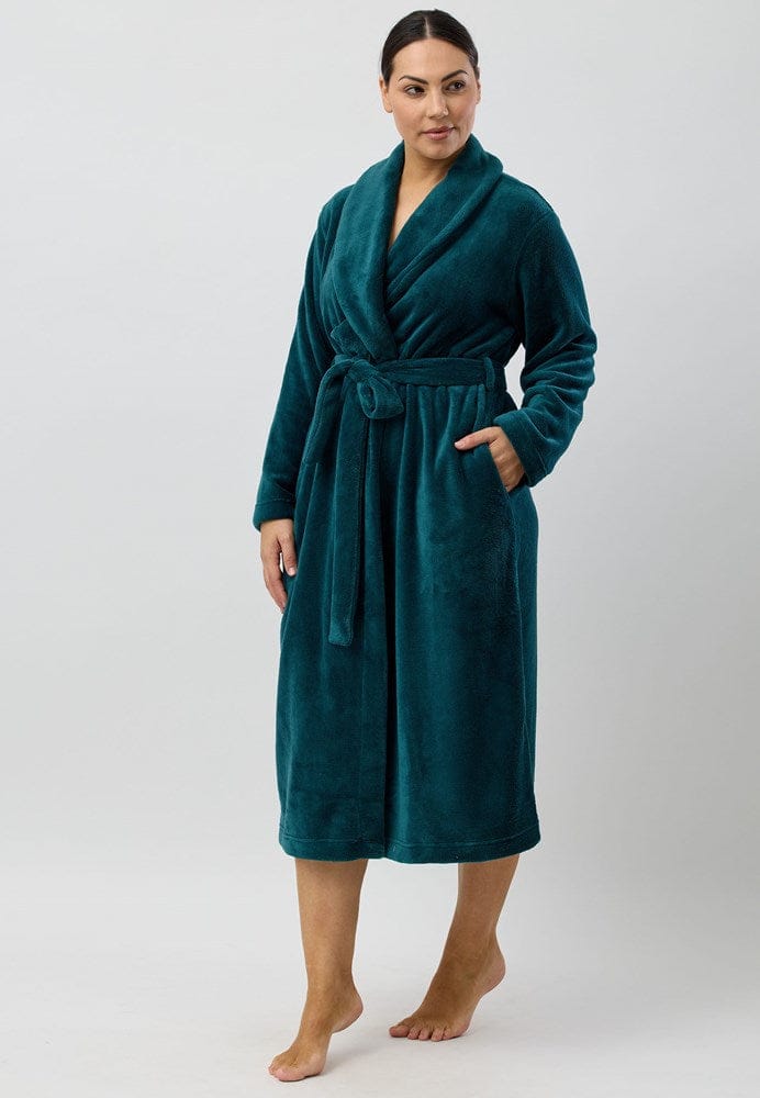 Load image into Gallery viewer, Schrank Womens Wrap Robe - Forest
