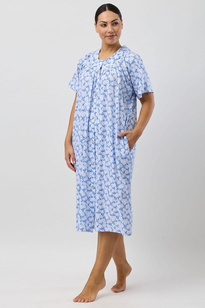 Load image into Gallery viewer, Schrank Womens Daisies Brunch Coat - Blue
