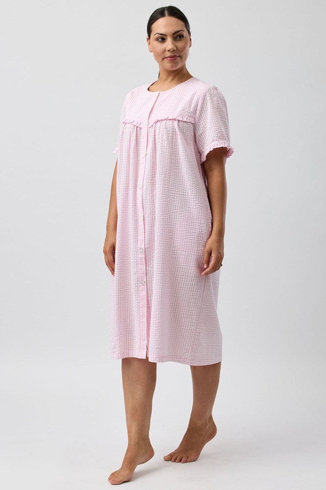 Load image into Gallery viewer, Schrank Womens Seersucker Check Brunch Coat - Pink
