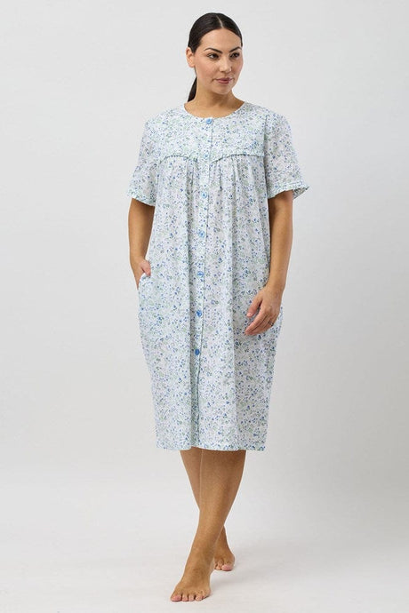 Schrank Womens Pansies Brunch Coat - Blue