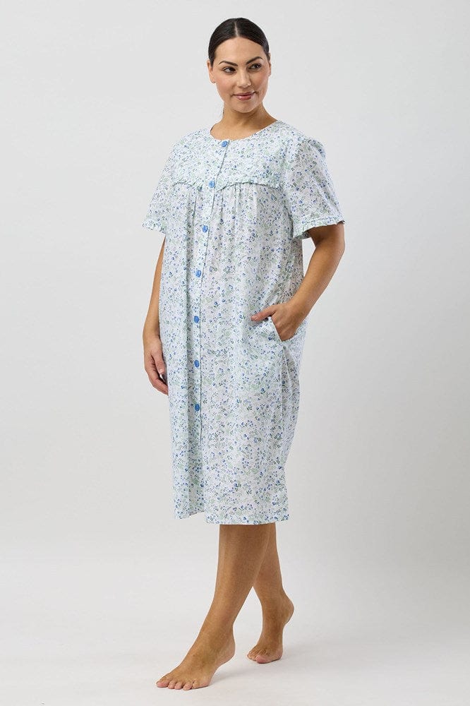 Load image into Gallery viewer, Schrank Womens Pansies Brunch Coat - Blue
