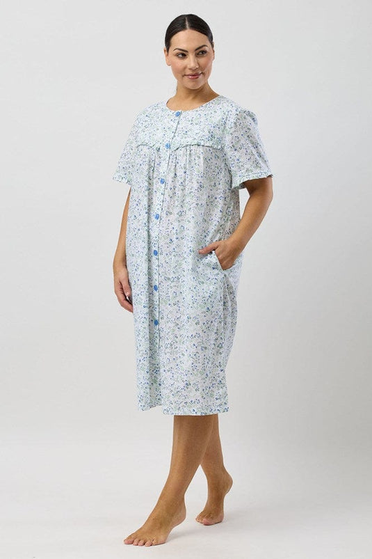 Schrank Womens Pansies Brunch Coat - Blue