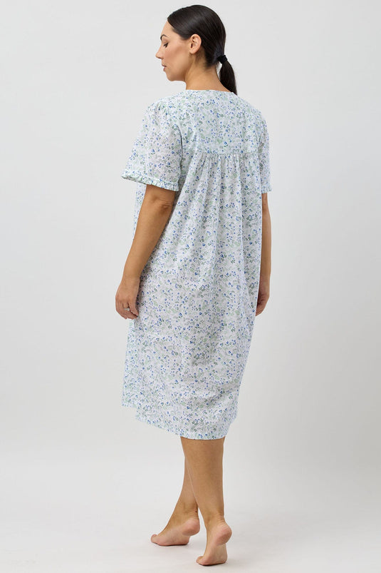 Schrank Womens Pansies Brunch Coat - Blue