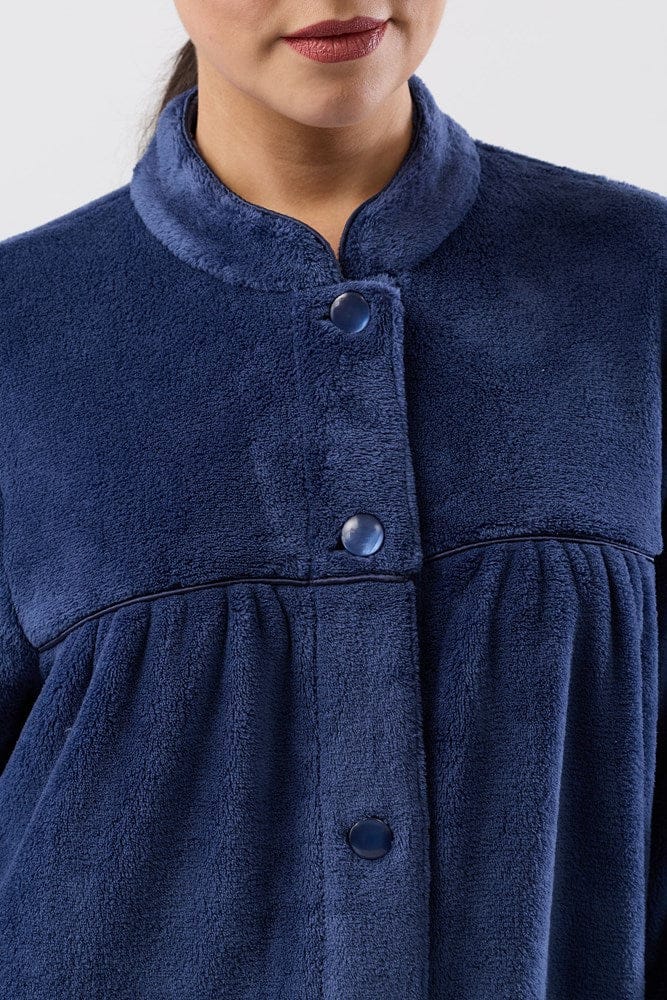 Load image into Gallery viewer, Schrank Womens Button Gown - Navy
