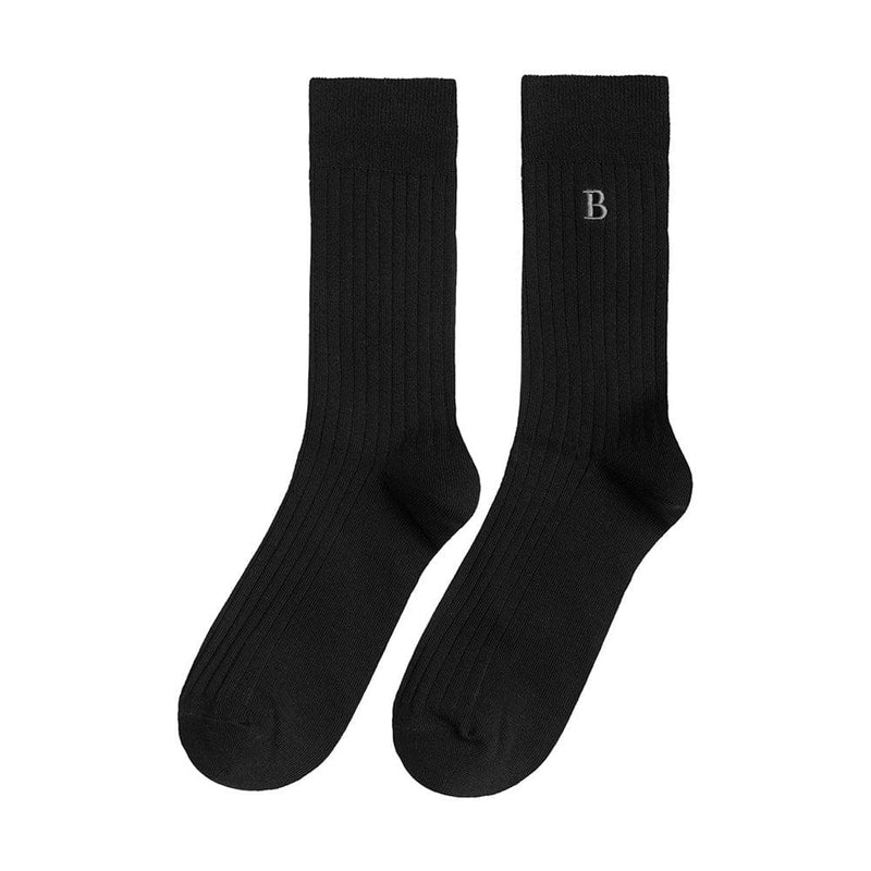 Load image into Gallery viewer, Buckle Mens Australian Cotton B Rib Crew Sock - Black
