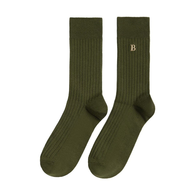 Load image into Gallery viewer, Buckle Mens Australian Cotton B Rib Crew Sock - Forest
