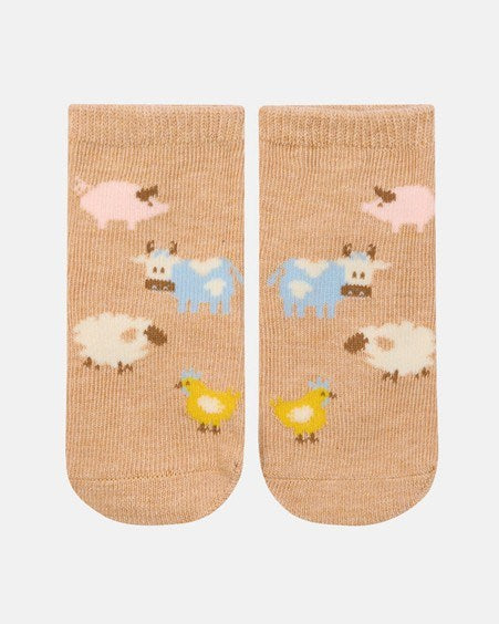 Toshi Baby Organic Socks Ankle Jacquard - Farm Buddies