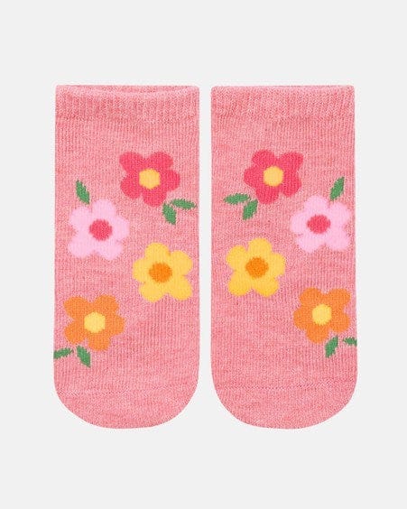Toshi Baby Organic Socks Ankle Jacquard - Rosie Posie