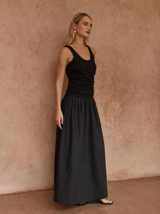 Sass Womens Harris Ruched Dress - Black