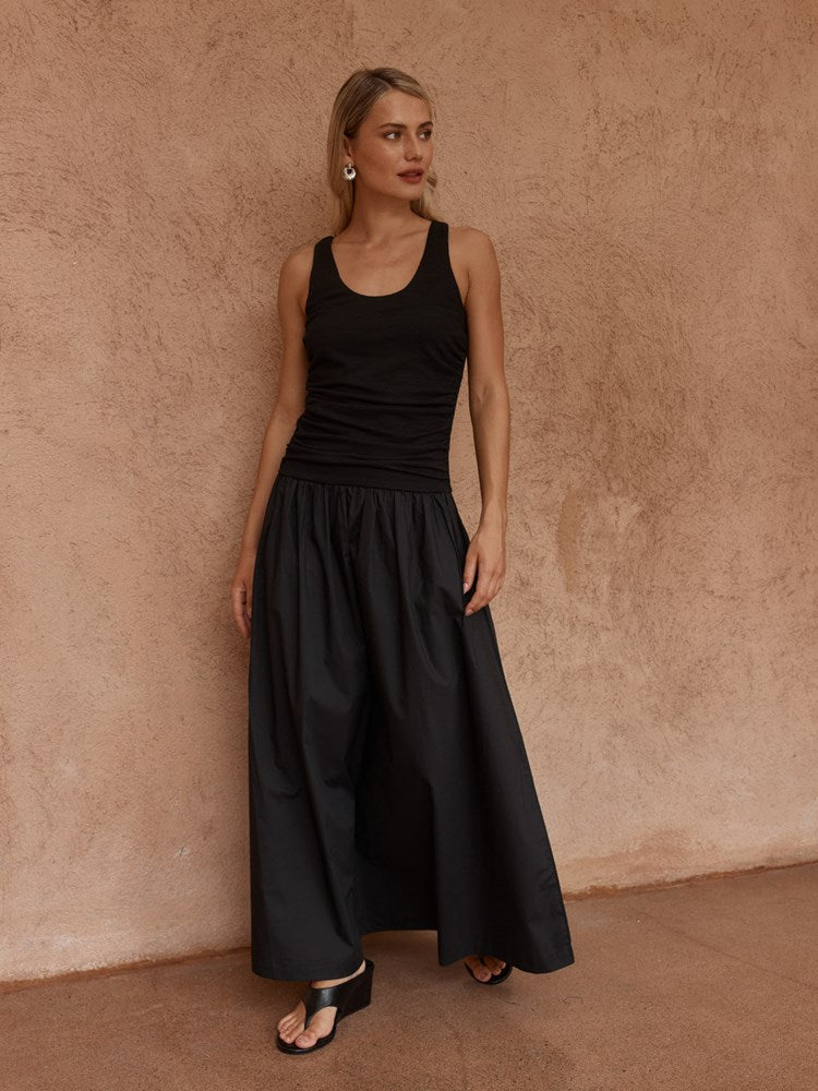 Load image into Gallery viewer, Sass Womens Harris Ruched Dress - Black
