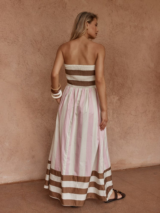Sass Womens Nea Spliced Strapless Dress - Neapolitan
