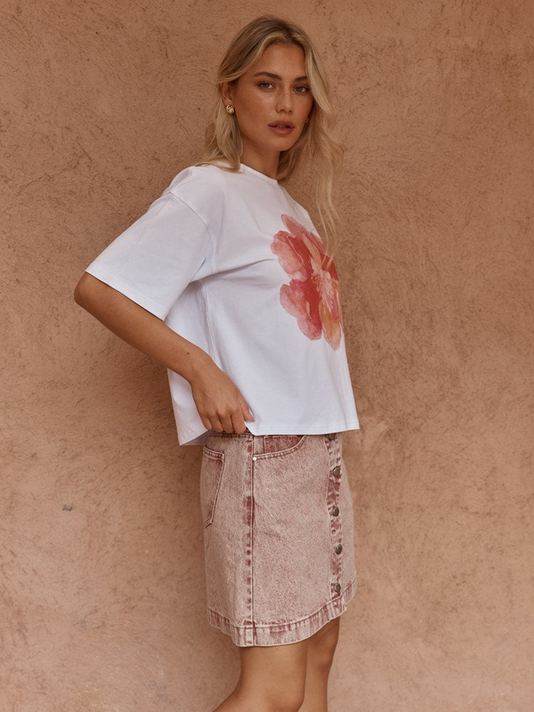 Load image into Gallery viewer, Sass Womens Salore Printed Tee - Peony Print
