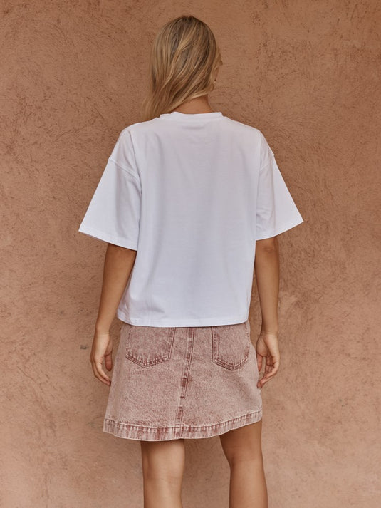 Sass Womens Salore Printed Tee - Peony Print