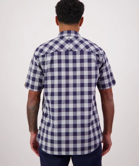 Swanndri Mens Rings Beach Shirt - Iceberg/Navy