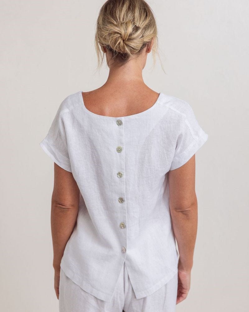 Load image into Gallery viewer, See Saw Womens Linen Button Top
