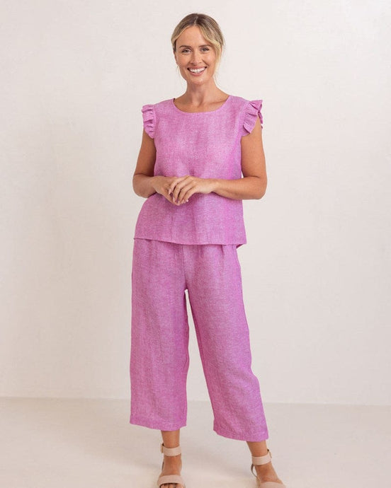 See Saw Womens Ruffle Sleeve Top