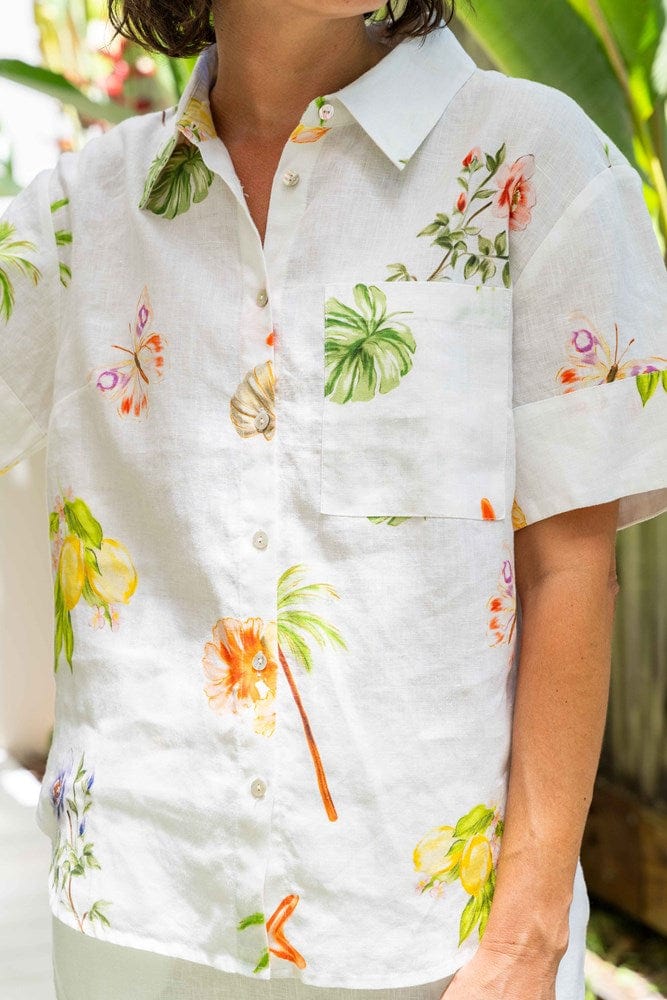 Load image into Gallery viewer, See Saw Womens Short Sleeve Shirt - Paradise

