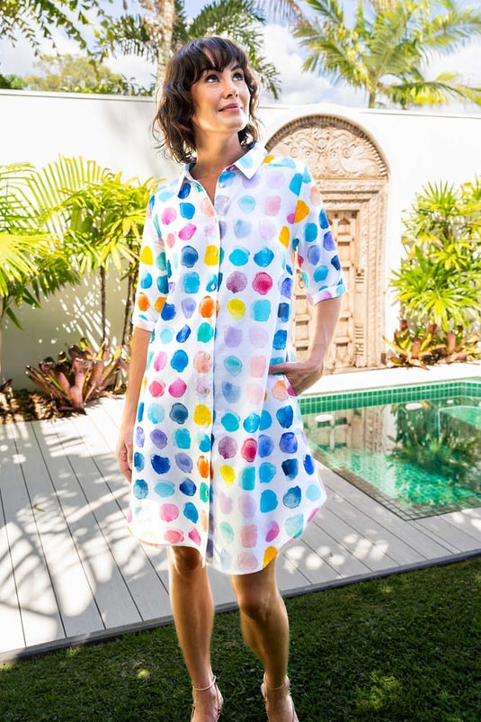See Saw Womens Linen Visc Shirtmaker
