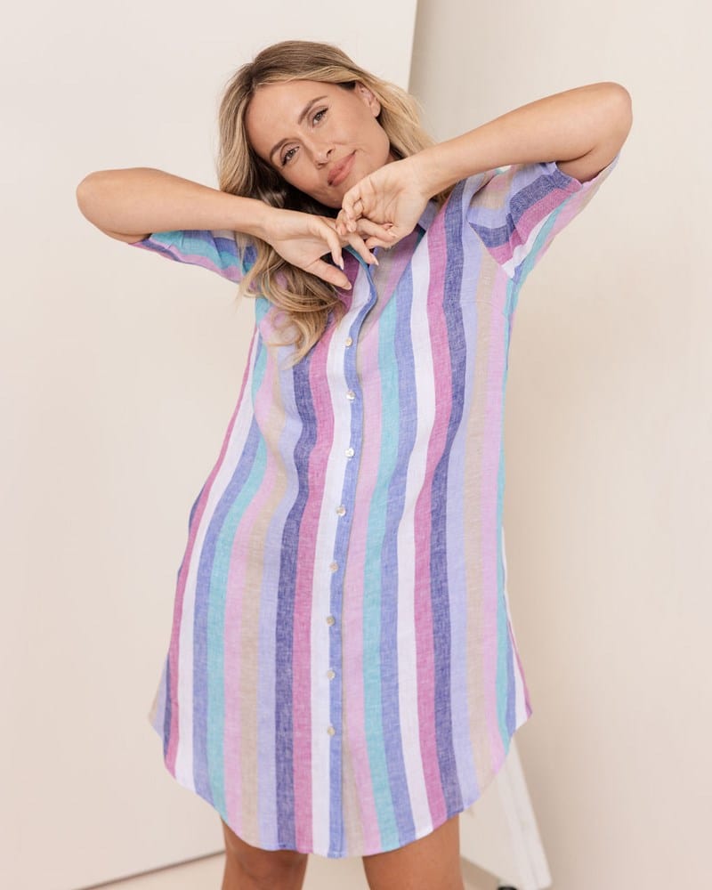 Load image into Gallery viewer, See Saw Womens Linen Shirtmarker
