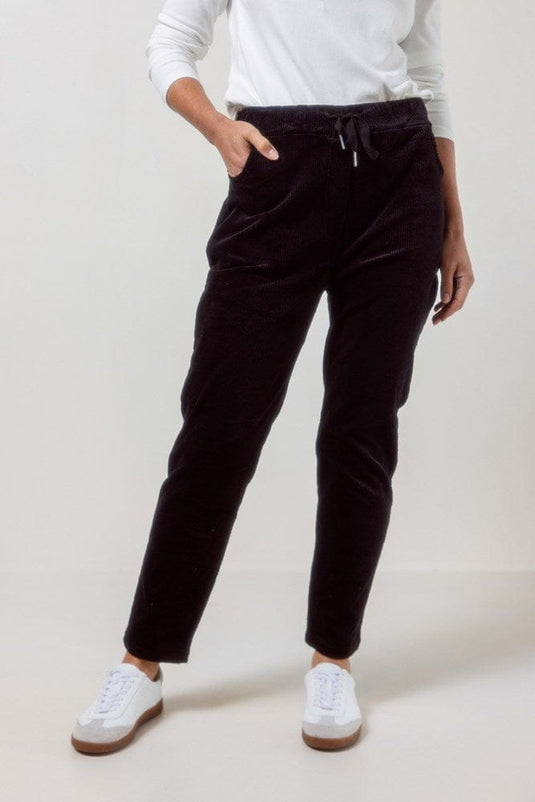 See Saw Womens Cord Elastane Jogger - Black