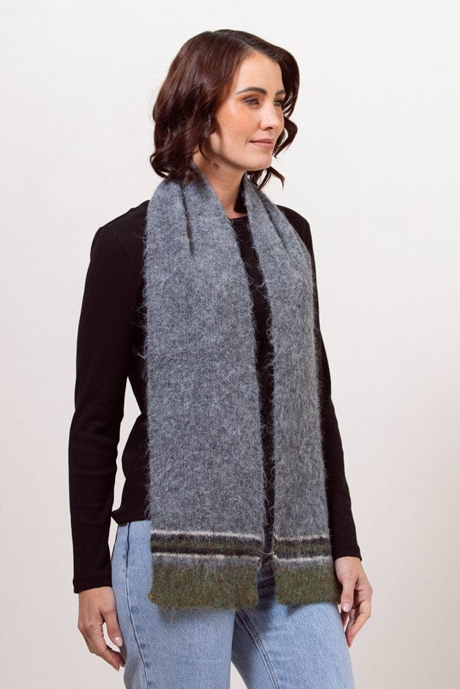 Load image into Gallery viewer, See Saw Womens 100% Acrylic Rib Knit Scarf - Khaki
