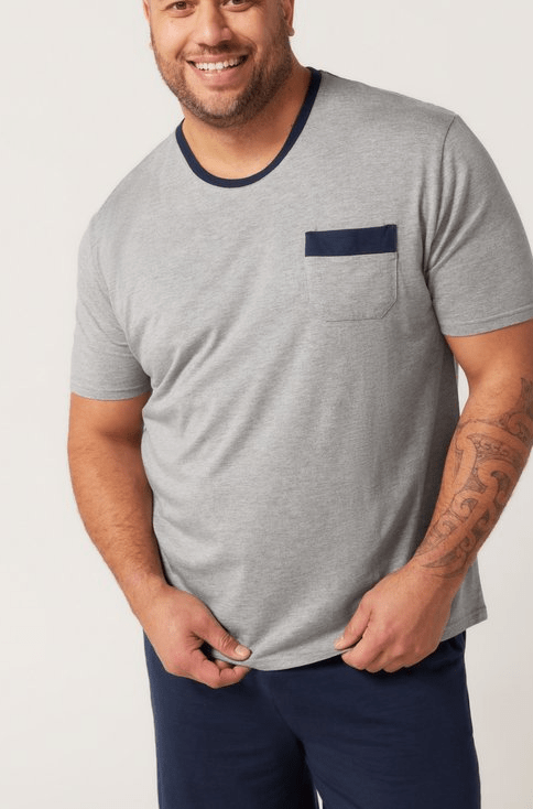 Contare Mens Bamboo Cotton Short Sleeve Set