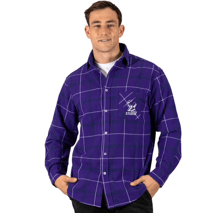 NRL Mens 'Mustang' Flannel Shirt - Storm