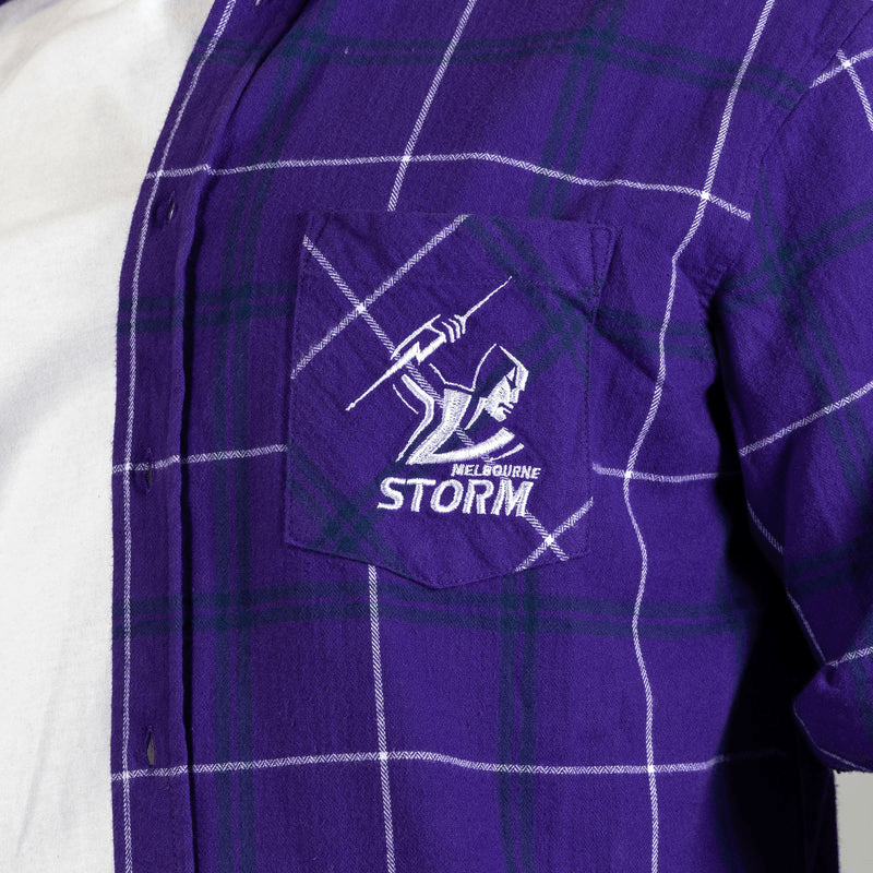 Load image into Gallery viewer, NRL Mens &#39;Mustang&#39; Flannel Shirt - Storm
