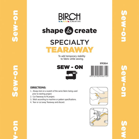 Birch Shape To Create Tear Away Sew On Medium