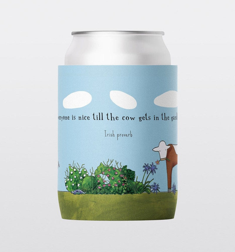 Load image into Gallery viewer, Red Tractor Designs "Cow in the Garden"Stubby Holder
