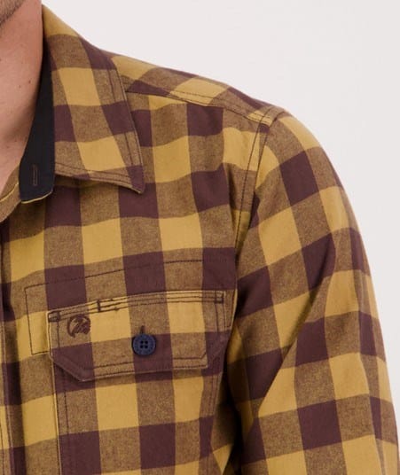 Swanndri Mens Taranaki Tailor Shirt - Espresso/Cashew