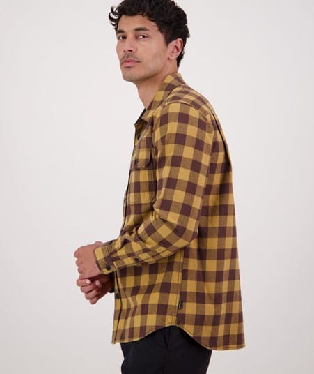 Load image into Gallery viewer, Swanndri Mens Taranaki Tailor Shirt - Espresso/Cashew
