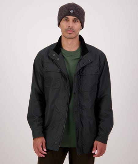 Load image into Gallery viewer, Swanndri Mens Commuter Oilskin Jacket
