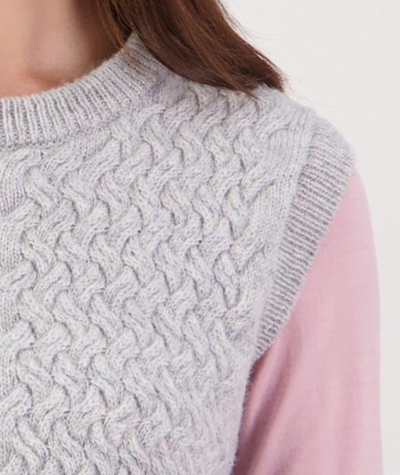 Swanndri Womens Amberley Knit Vest - Mid Grey Marle