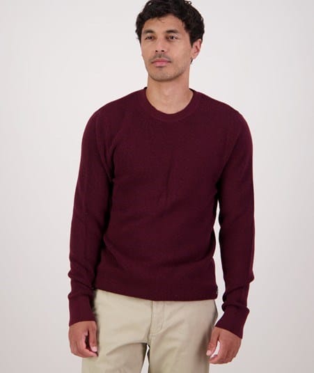 Swanndri Mens Otahu River V3 Crew Neck Merino - Shiraz