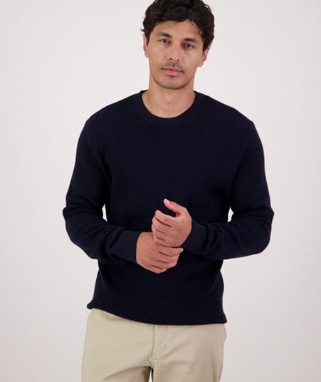 Load image into Gallery viewer, Swanndri Mens Otahu River V3 Crew Neck Merino - Navy
