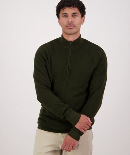Load image into Gallery viewer, Swanndri Mens Otahu River V2 Quarter Zip - Olive
