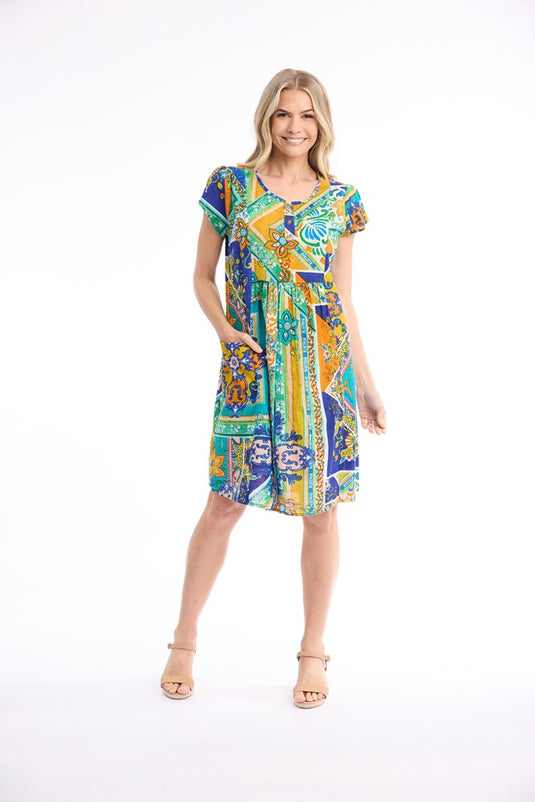 Orientique Womens Saint Roch Dress Bib Pockets