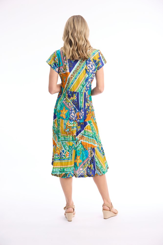 Load image into Gallery viewer, Orientique Womens Saint Roch Dress Bias Pockets
