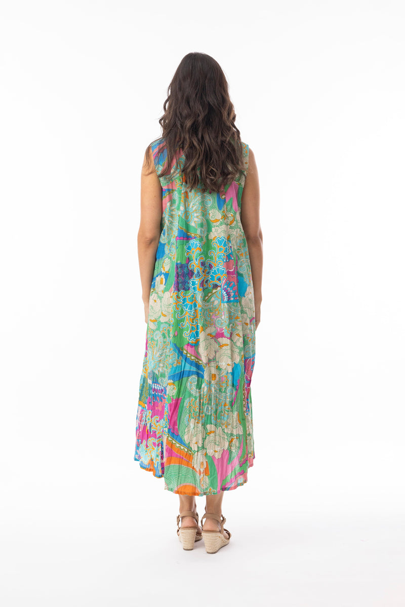 Load image into Gallery viewer, Orientique Womens Santa Cruz Dress V Sleeveless
