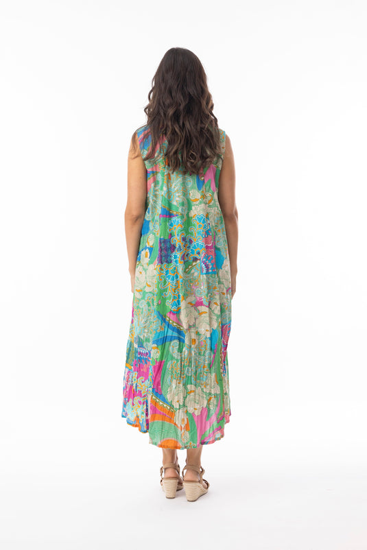 Orientique Womens Santa Cruz Dress V Sleeveless