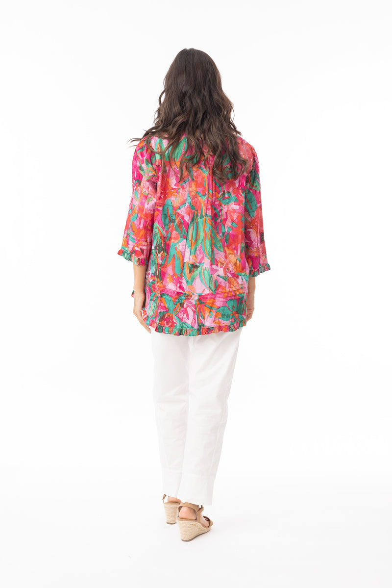 Load image into Gallery viewer, Orientique Womens Sao Paulo Top 3/4 Sleeve
