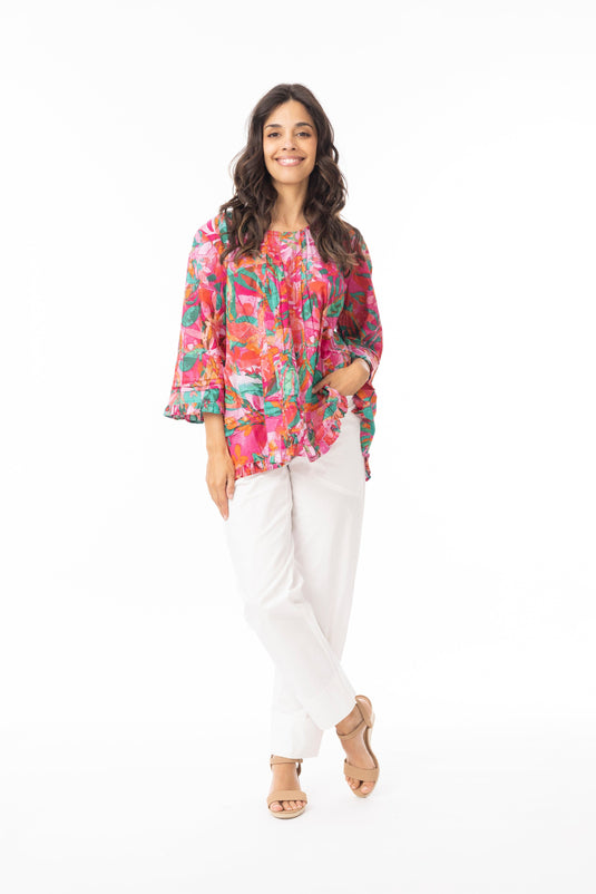 Orientique Womens Sao Paulo Top 3/4 Sleeve