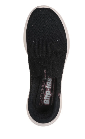 Load image into Gallery viewer, Skechers Womens Ultra Flex 3.0 - Shiny Night Black/Rose Gold
