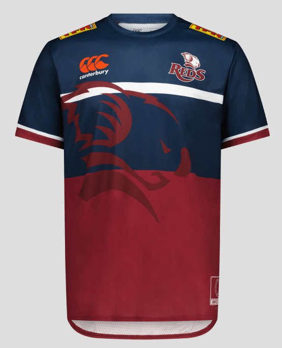 Load image into Gallery viewer, Canterbury QLD Reds Training Tee - T-Shirts Mens Navy
