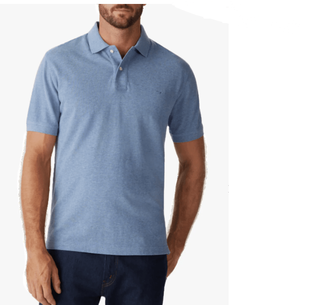 Load image into Gallery viewer, R.M. Williams Mens Rod Polo Blue Marle
