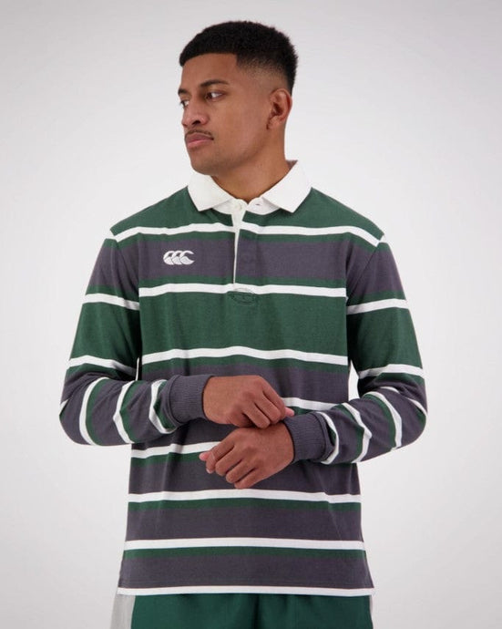 Canterbury Mens Yarn Dye Stripe Long Sleeve Rugby