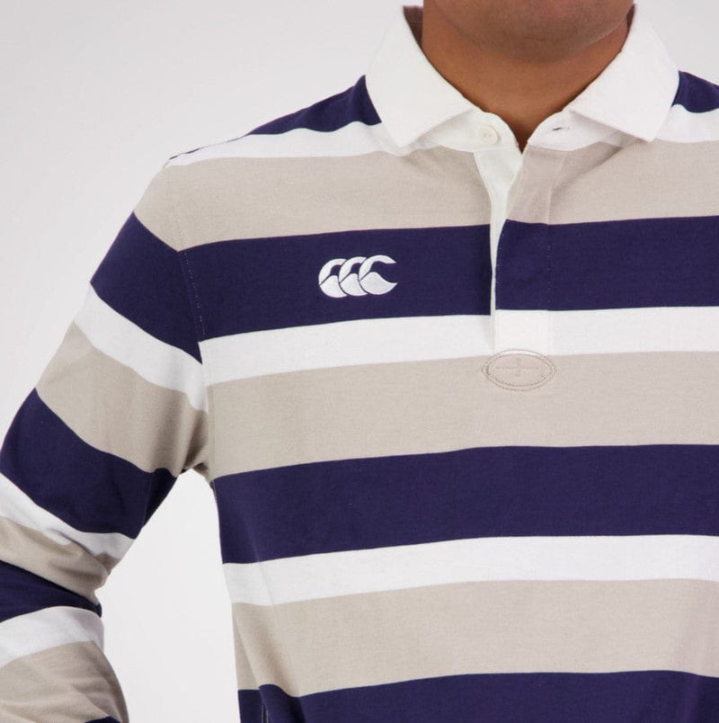 Load image into Gallery viewer, Canterbury Mens Yarn Dye Stripe Long Sleeve Rugby
