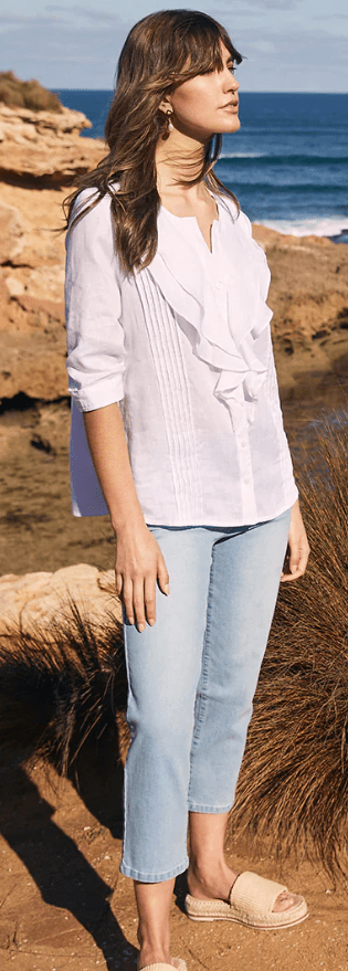 Load image into Gallery viewer, Yarra Trail Ruffle Shirt
