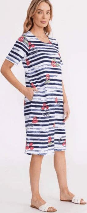 Yarra Trail Womens Posy Stripe Print Dress